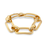 Yellow Gold Flat Link Bracelet - Dracakis Jewellers